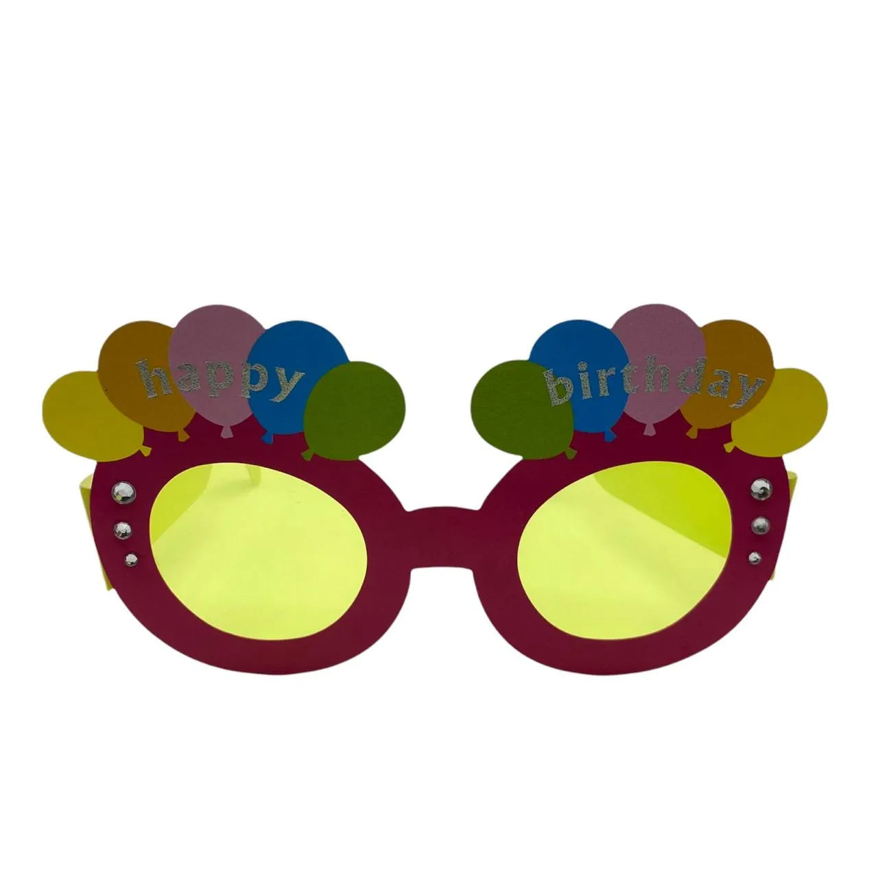 Anteojos cumpleaños cartón globos