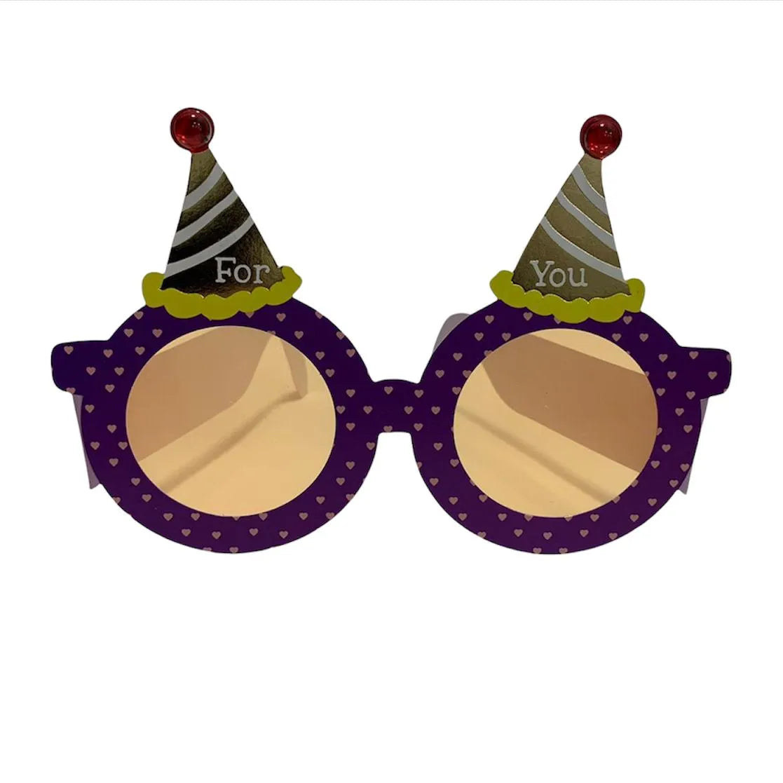 Anteojos cumpleaños cartón gorro cumpleaños
