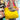 Bolsa de compra bicolor amarillo y fucsia