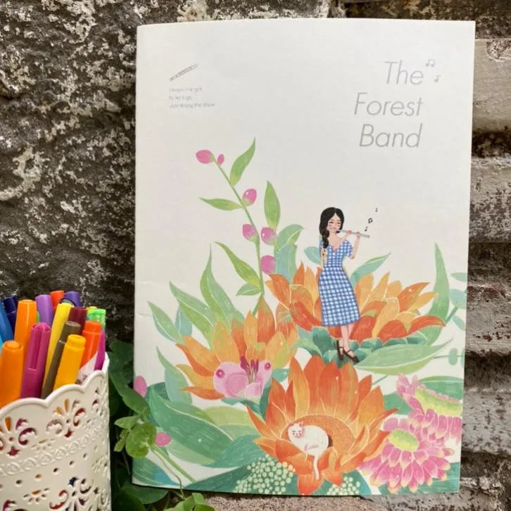 Cuaderno grande forest band flauta