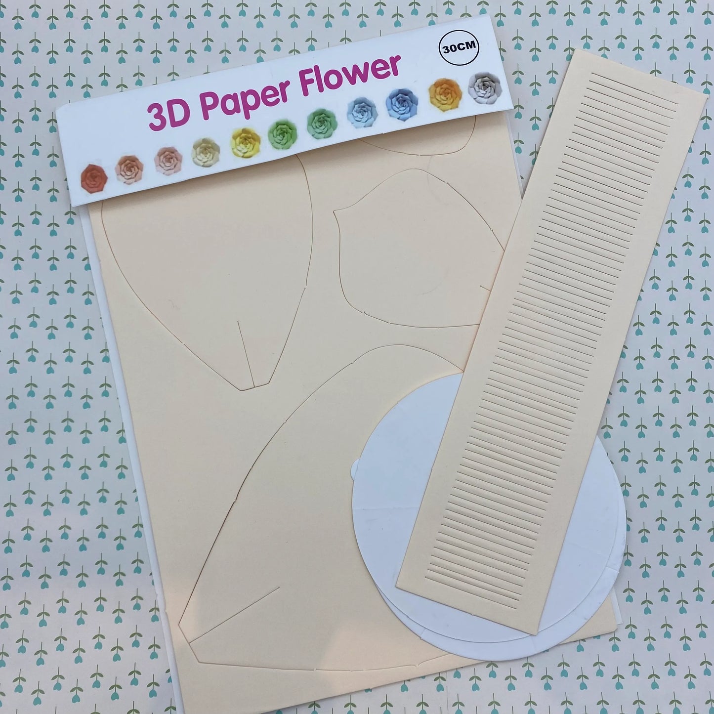 Flores para armar L crema
