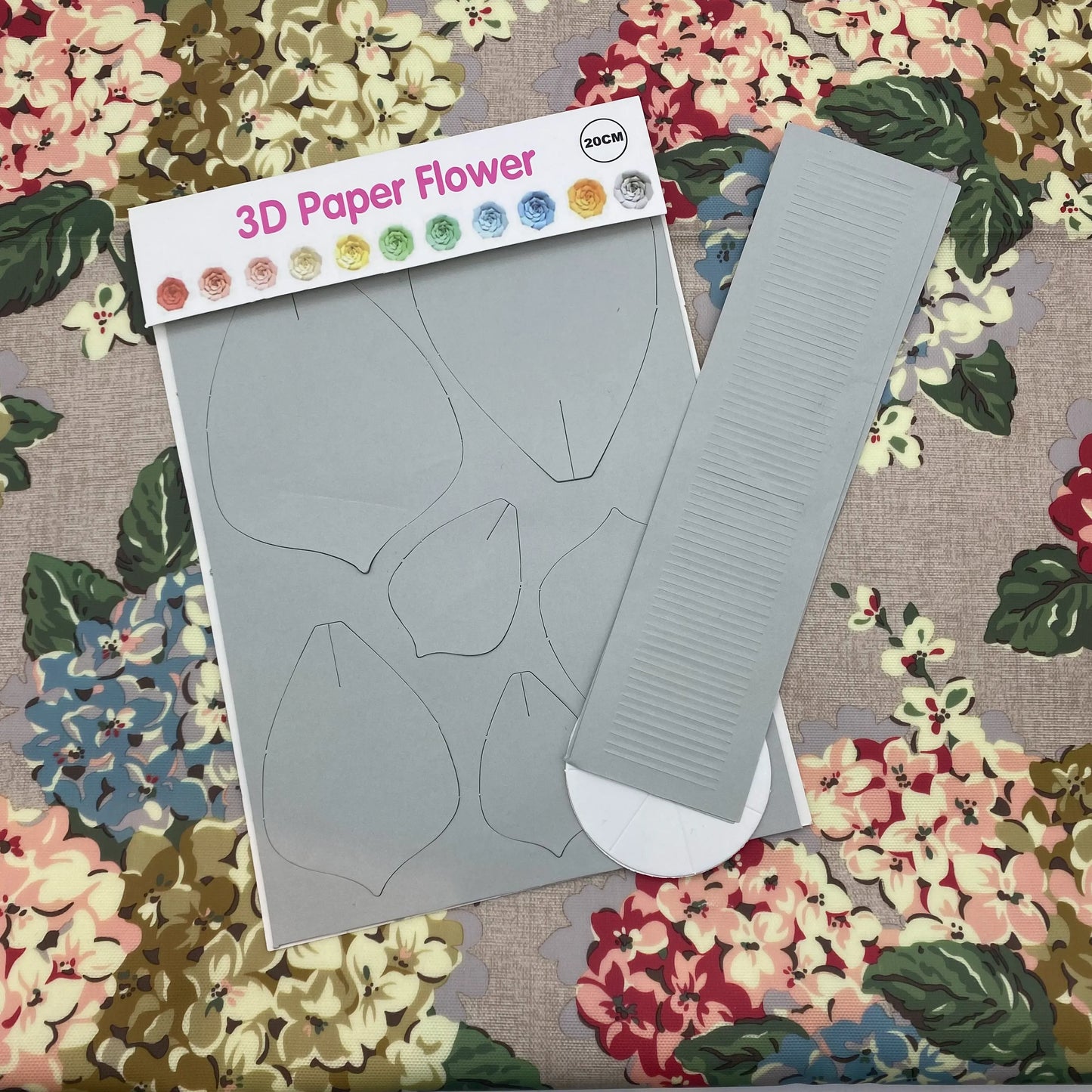 Flores para armar M gris