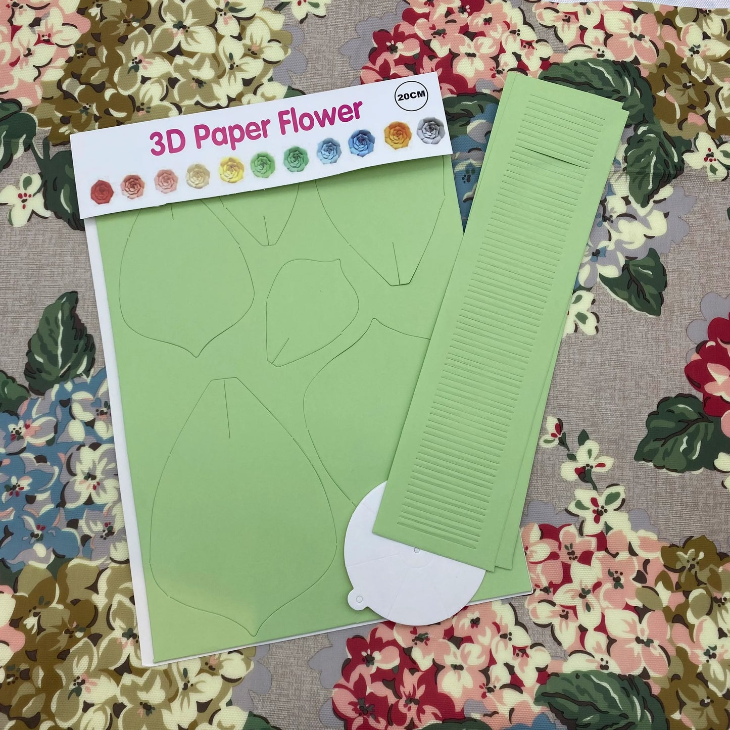 Flores para armar M verde
