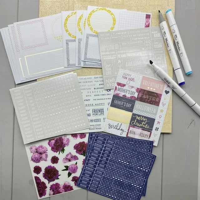 Kit de stickers storyline azul