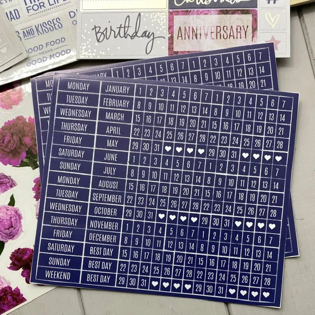 Kit de stickers storyline azul