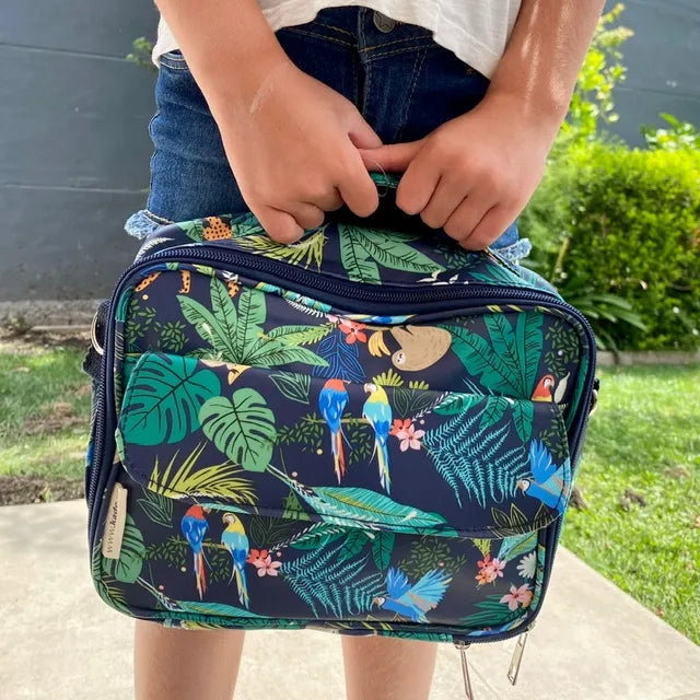 Lonchera de hule estampada selva