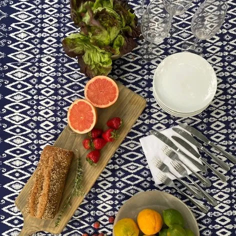 Mantel azul rombos
