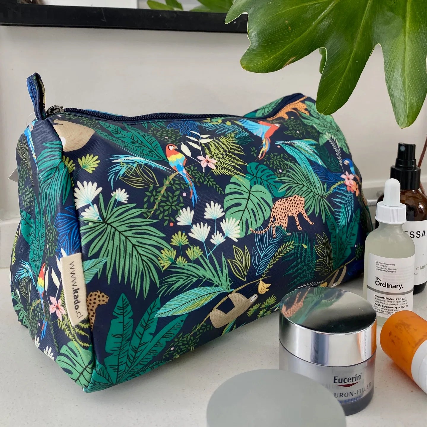 Neceser de hule fuelle L azul selva