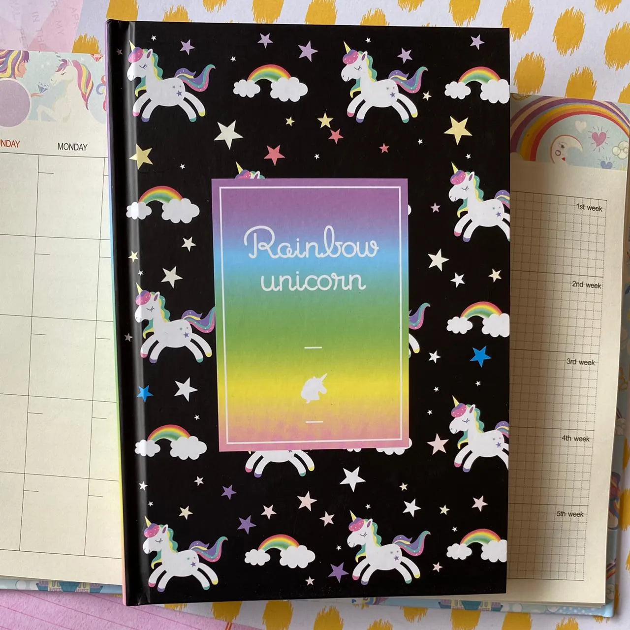 Planner unicornio negro