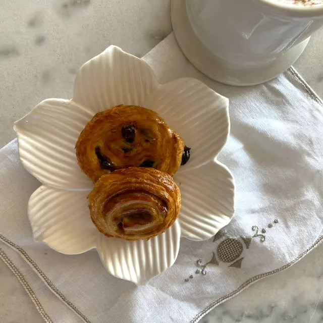 Plato flor relieve S