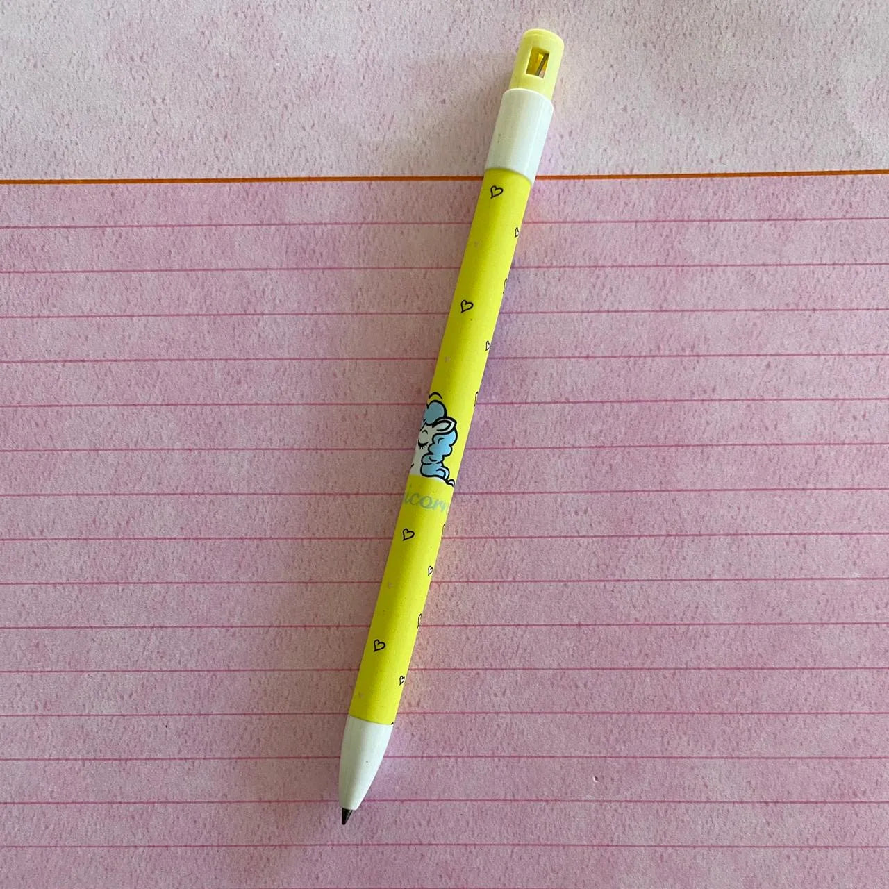 Portaminas grueso unicornio amarillo