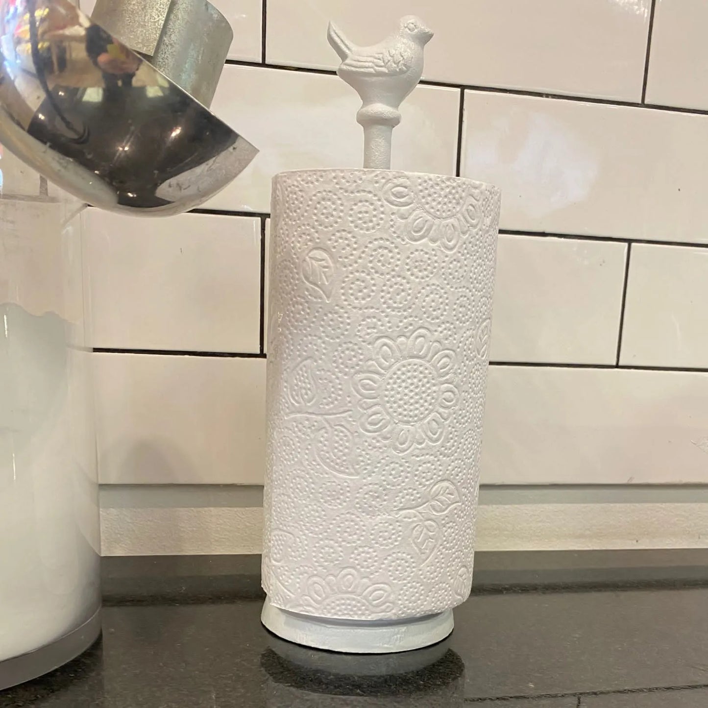 Porta toalla nova pajarito blanco
