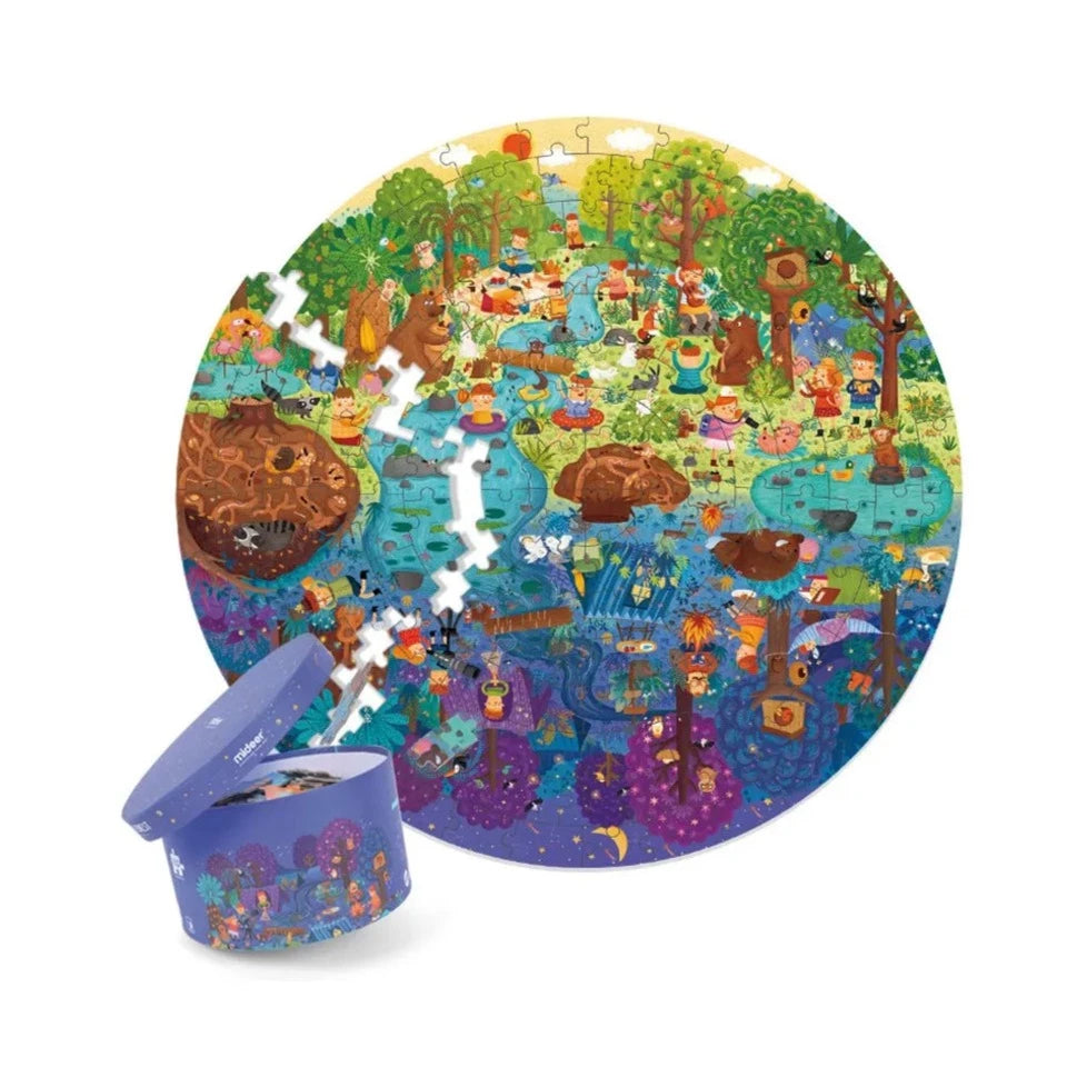 Puzzle redondo bosque