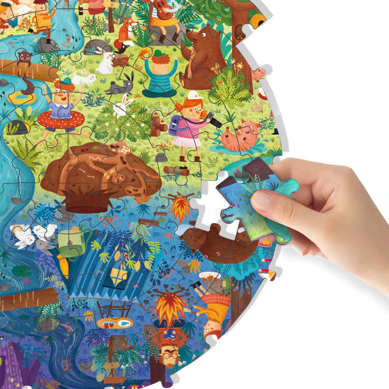 Puzzle redondo bosque