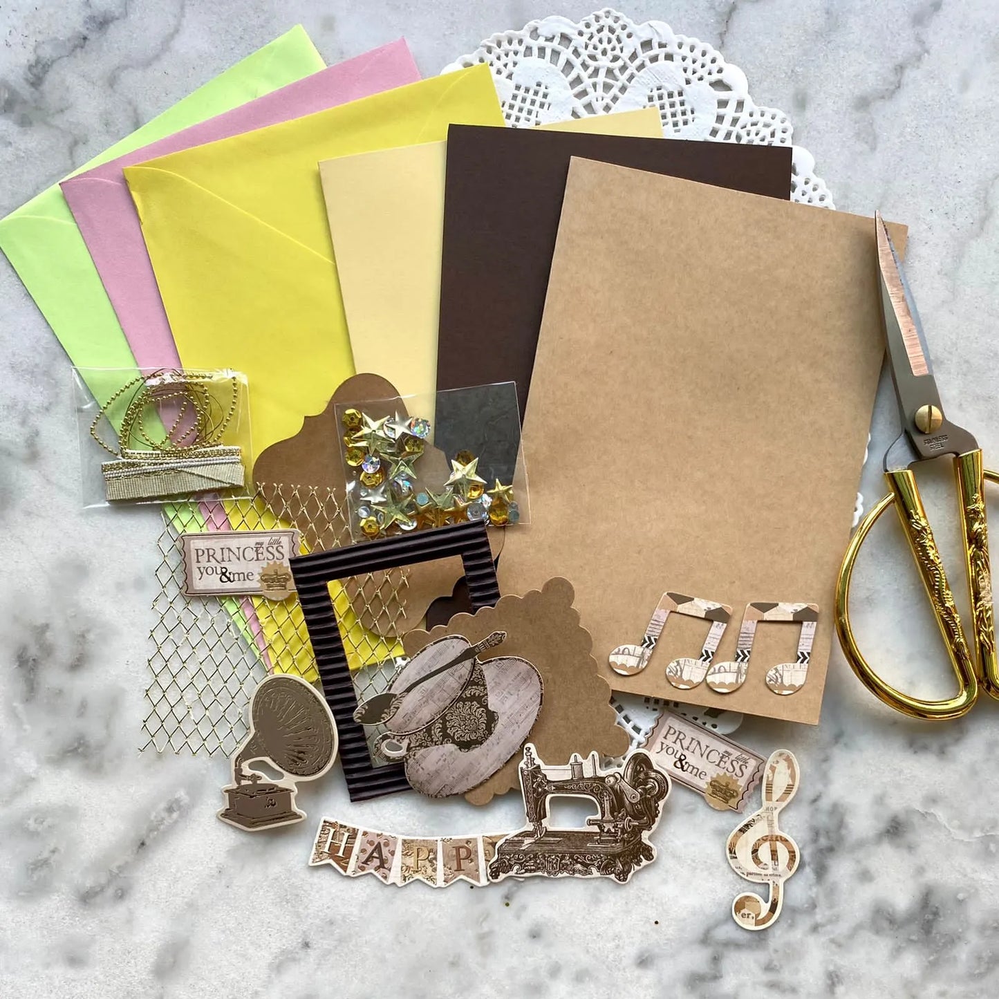 Set para hacer tarjetas M amarillo