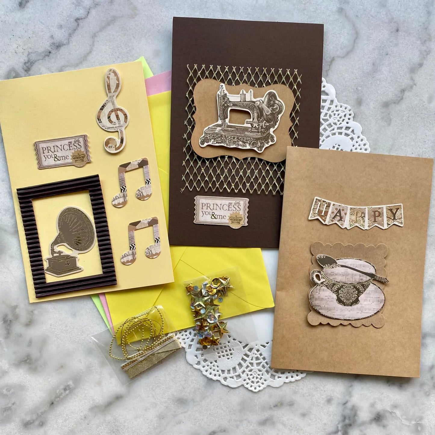 Set para hacer tarjetas M amarillo
