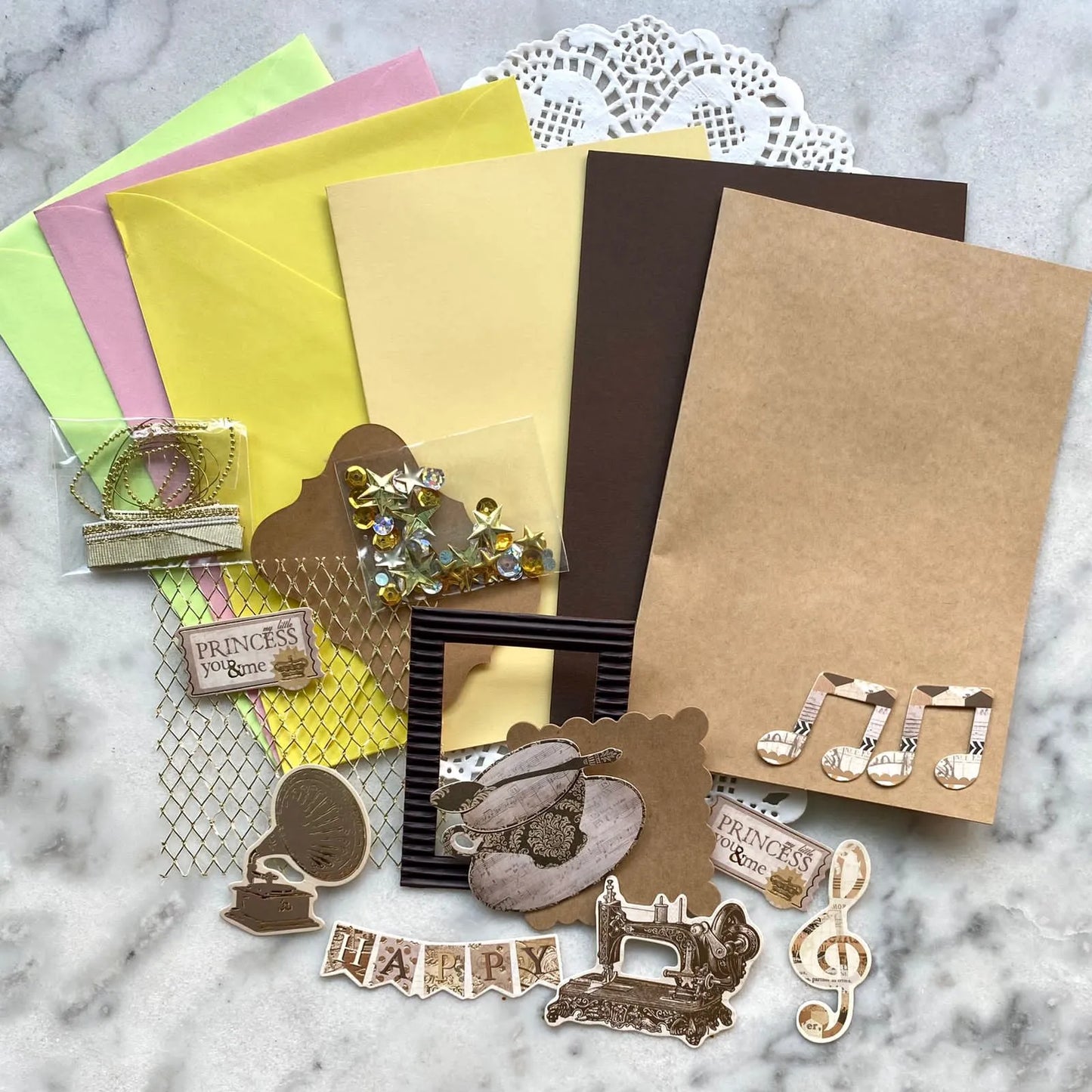 Set para hacer tarjetas M amarillo