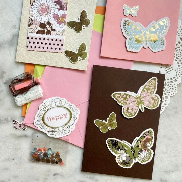 Set para hacer tarjetas M damasco