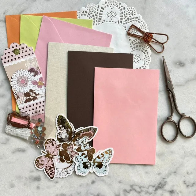 Set para hacer tarjetas M damasco