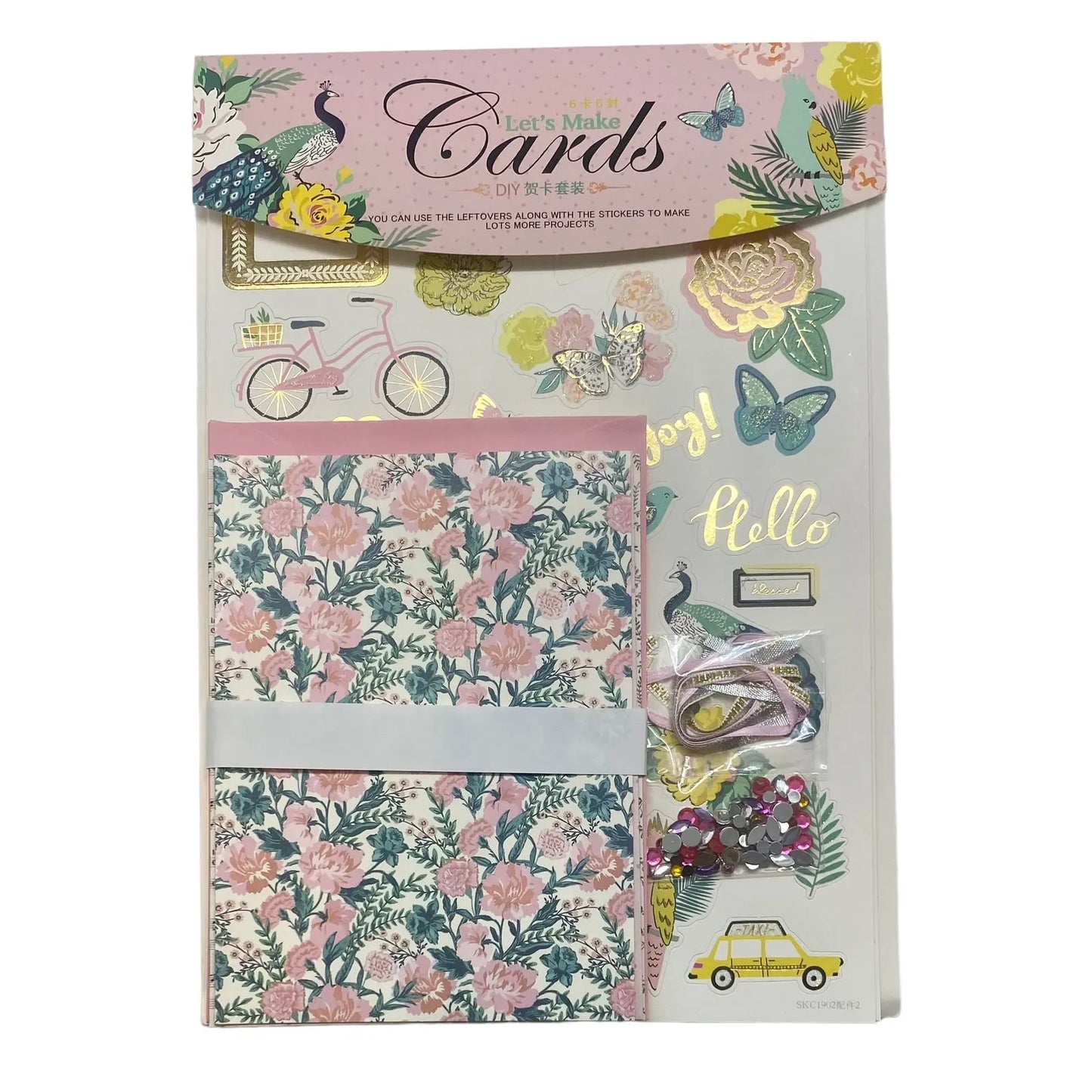 Set para hacer tarjetas flores