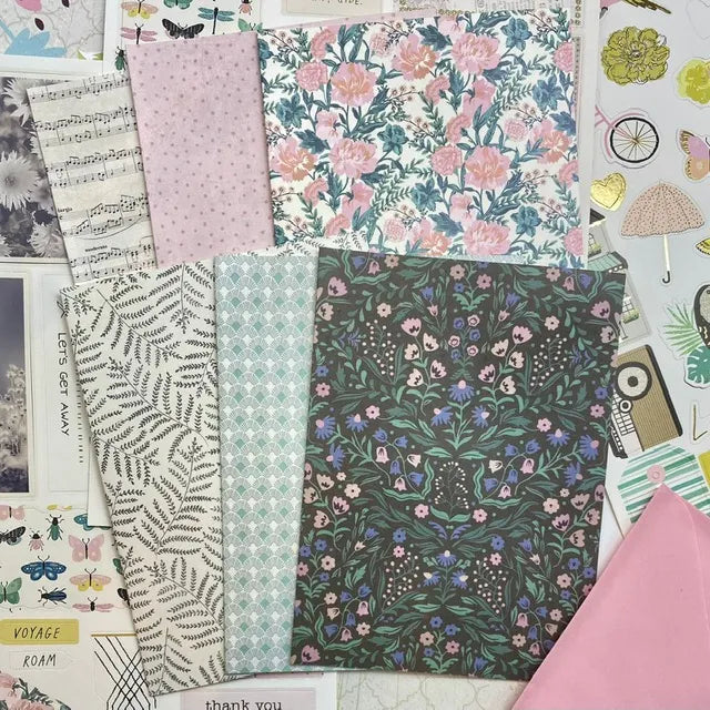 Set para hacer tarjetas flores