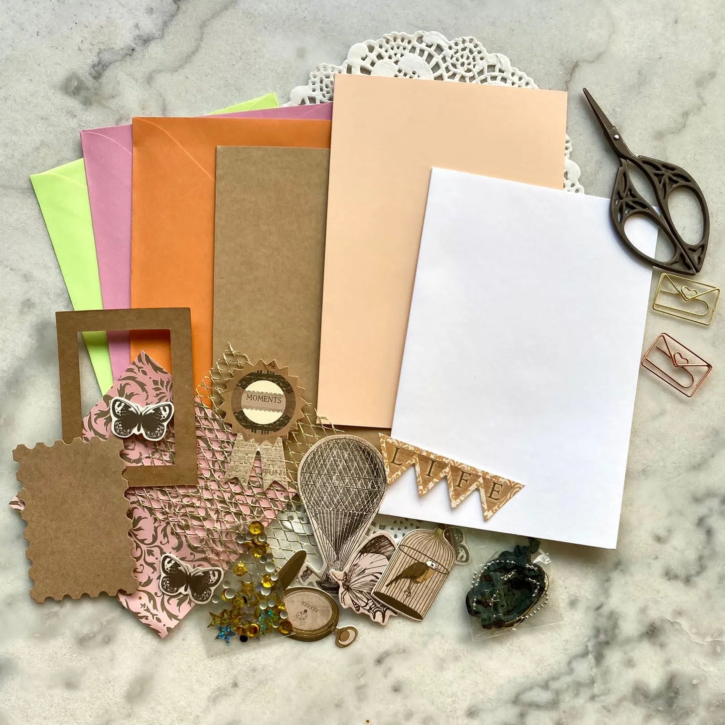 Set para hacer tarjetas M naranjo