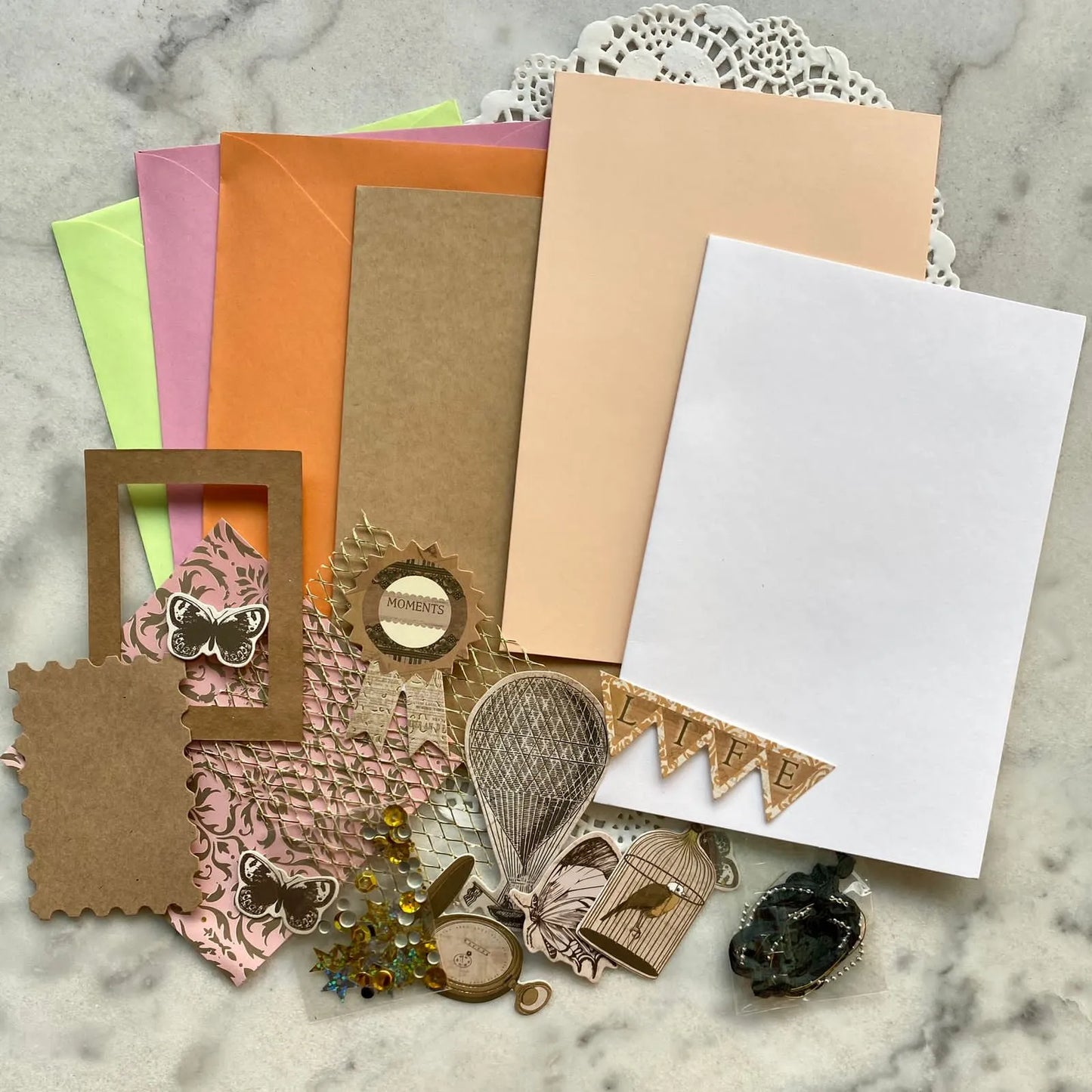 Set para hacer tarjetas M naranjo