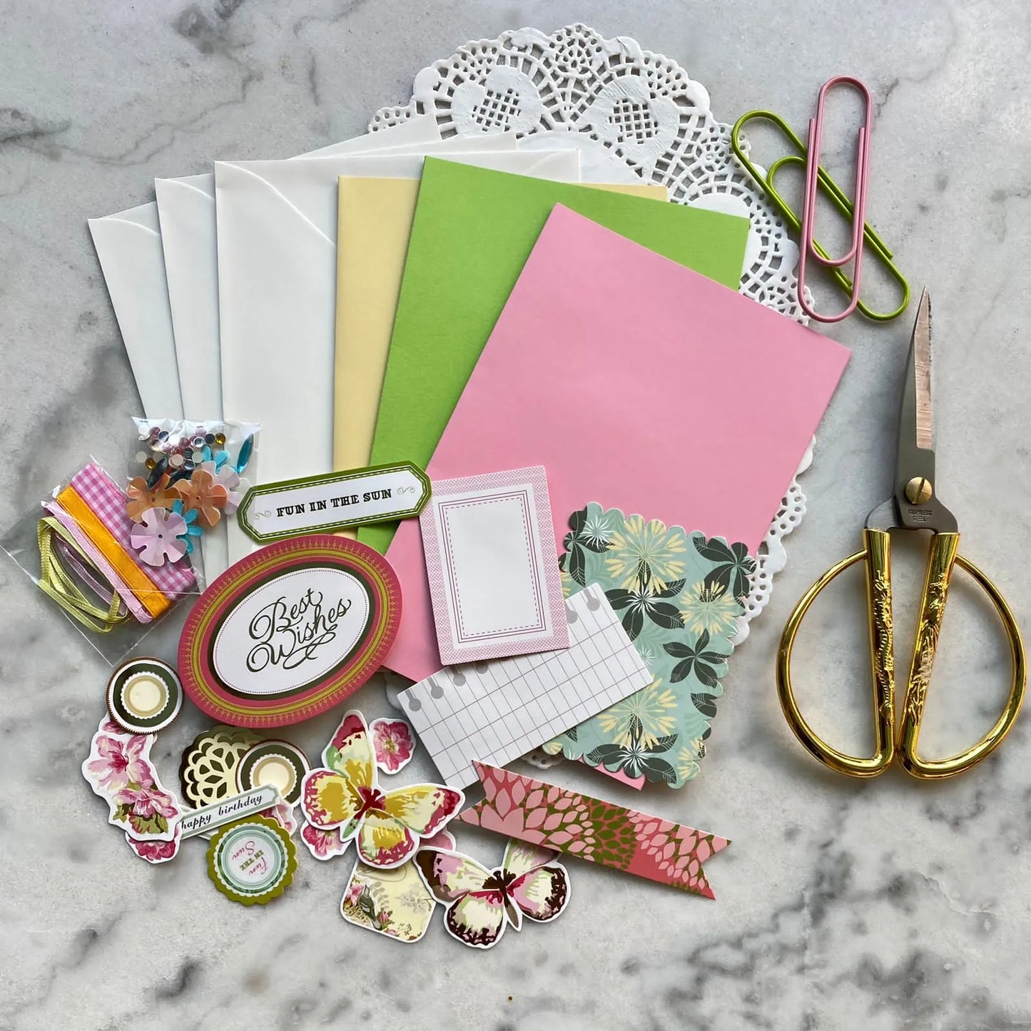 Set para hacer tarjetas M rosado