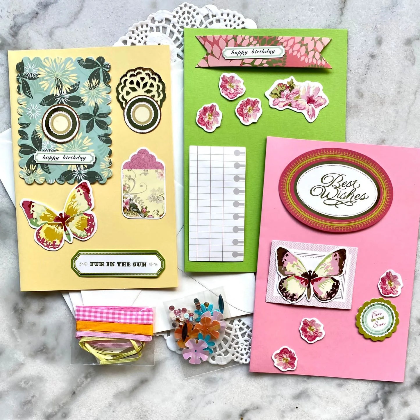 Set para hacer tarjetas M rosado