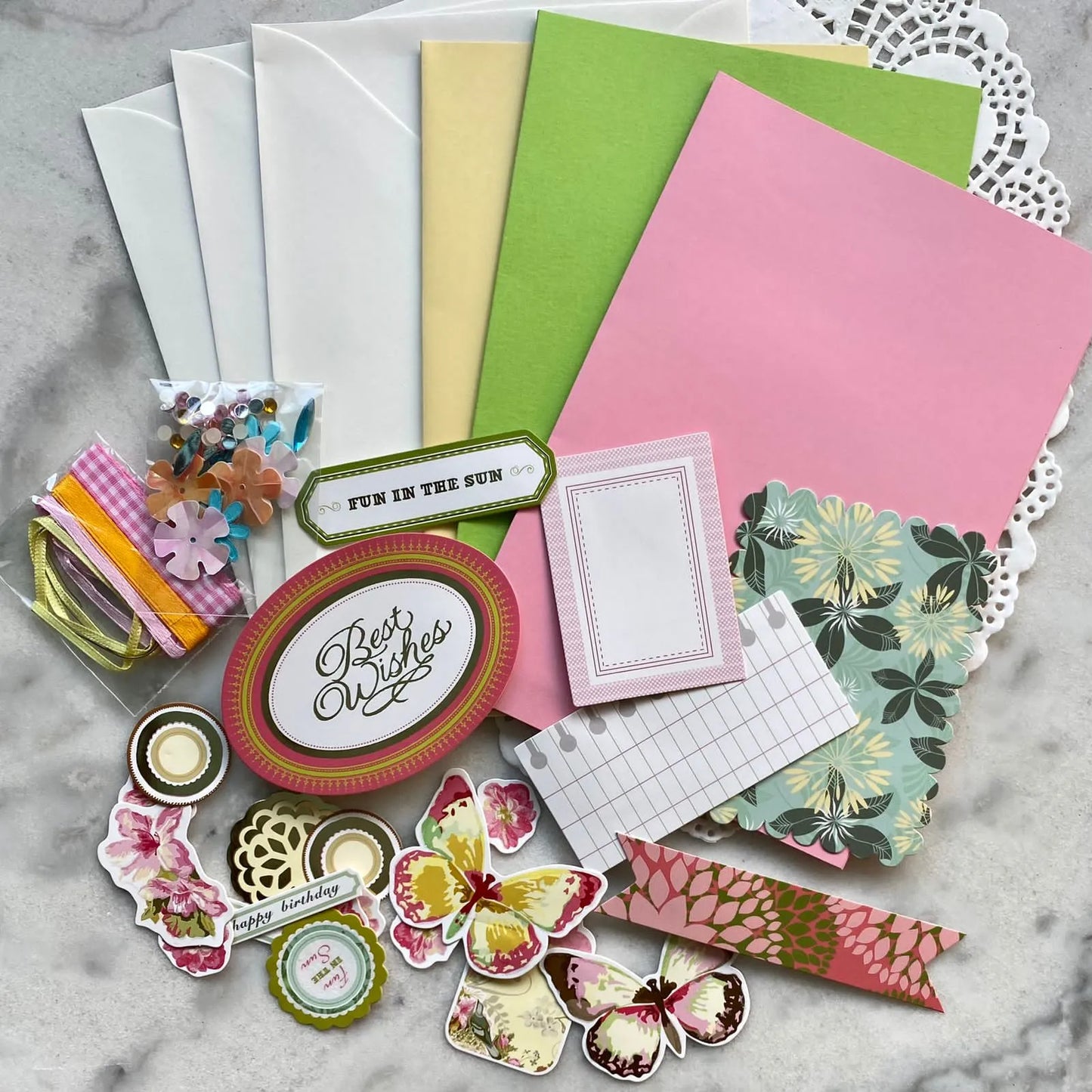 Set para hacer tarjetas M rosado