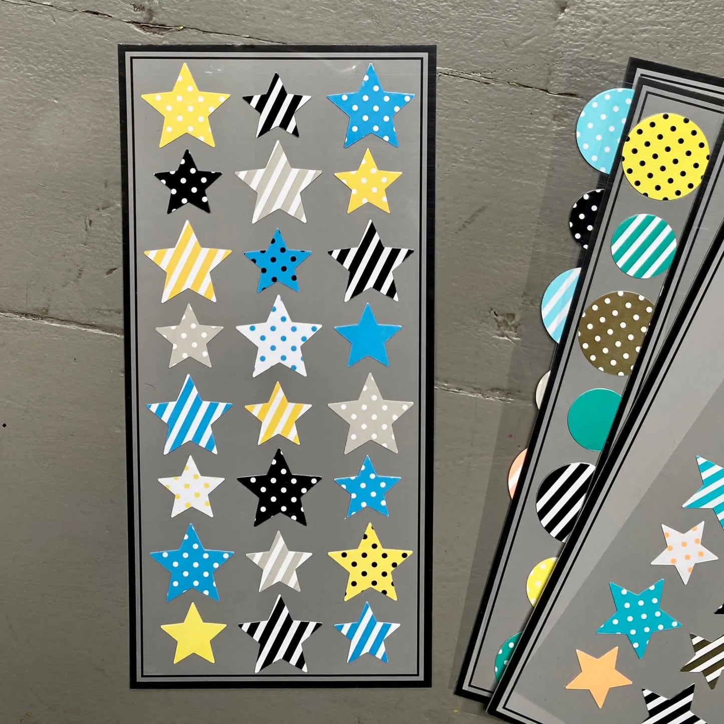Stickers estrellas amarilla y celeste
