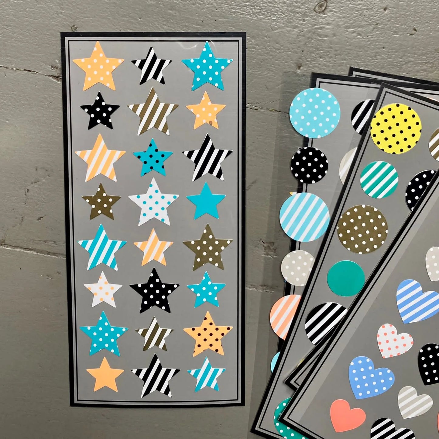 Stickers estrellas naranjo y calipso