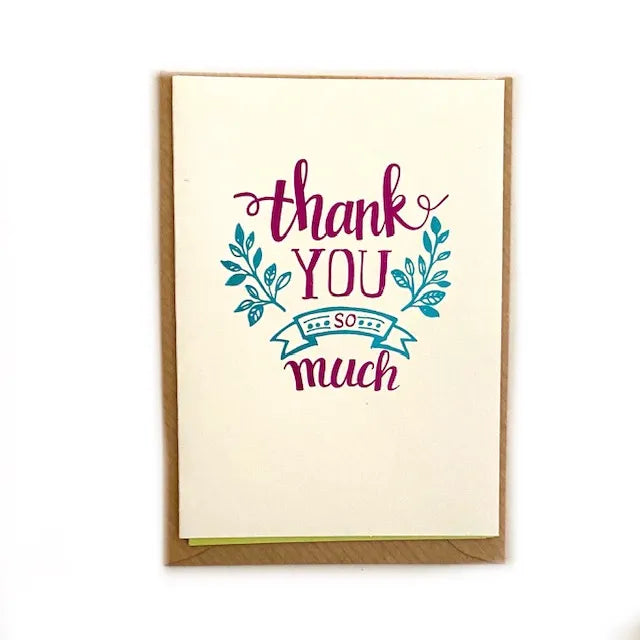 Tarjeta blanca y dorada ramas thank you