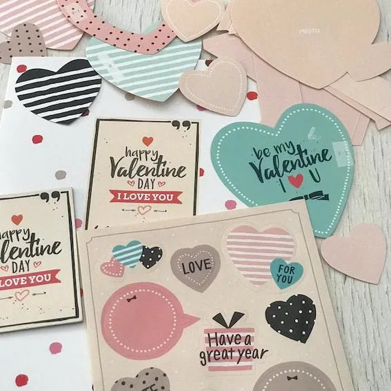 Tarjeta para armar happy valentine