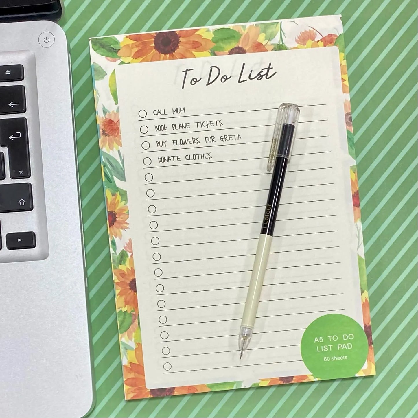 To do list flores blanco y naranjo