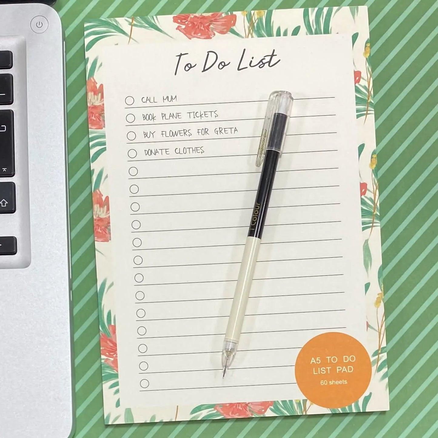 To do list flores blanco y verde