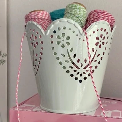 Balde corazones S verde agua