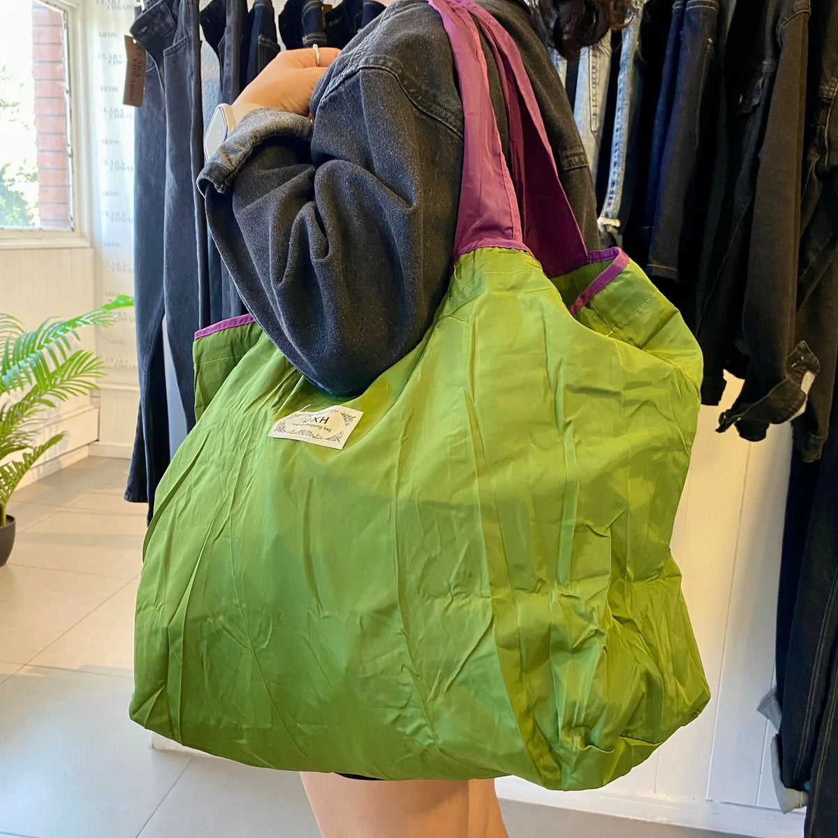 Bolsa de compra bicolor