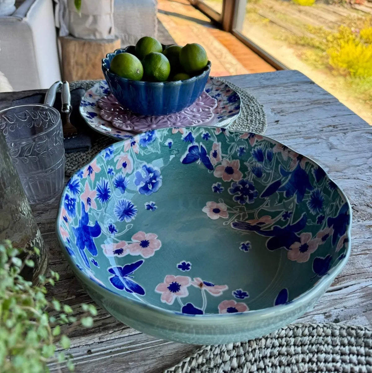 Bowl pintado mariposas