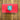 Caja metalica roja puntos