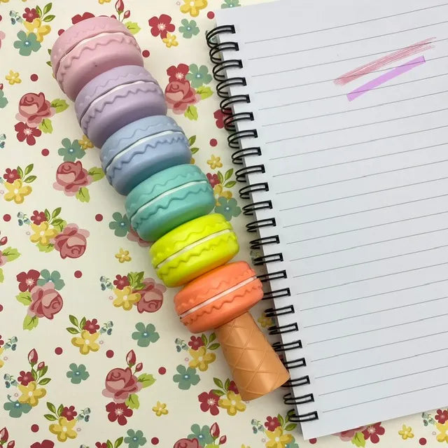 Cajita destacadores macaron colores