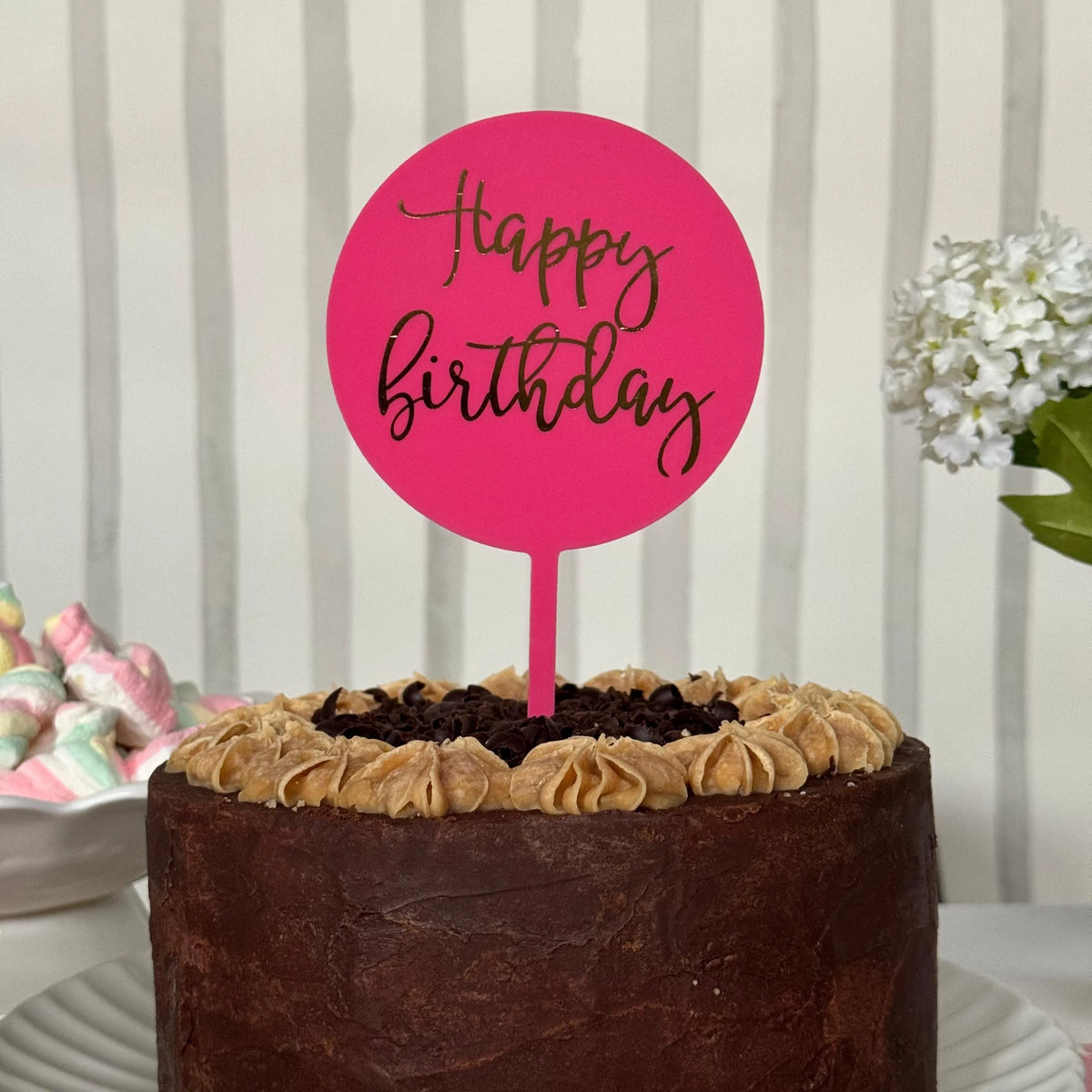 Decoración torta círculo