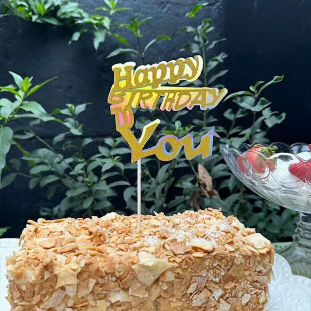 Decoración torta dorado