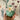 Florero de cerámica flor S verde flor blanca