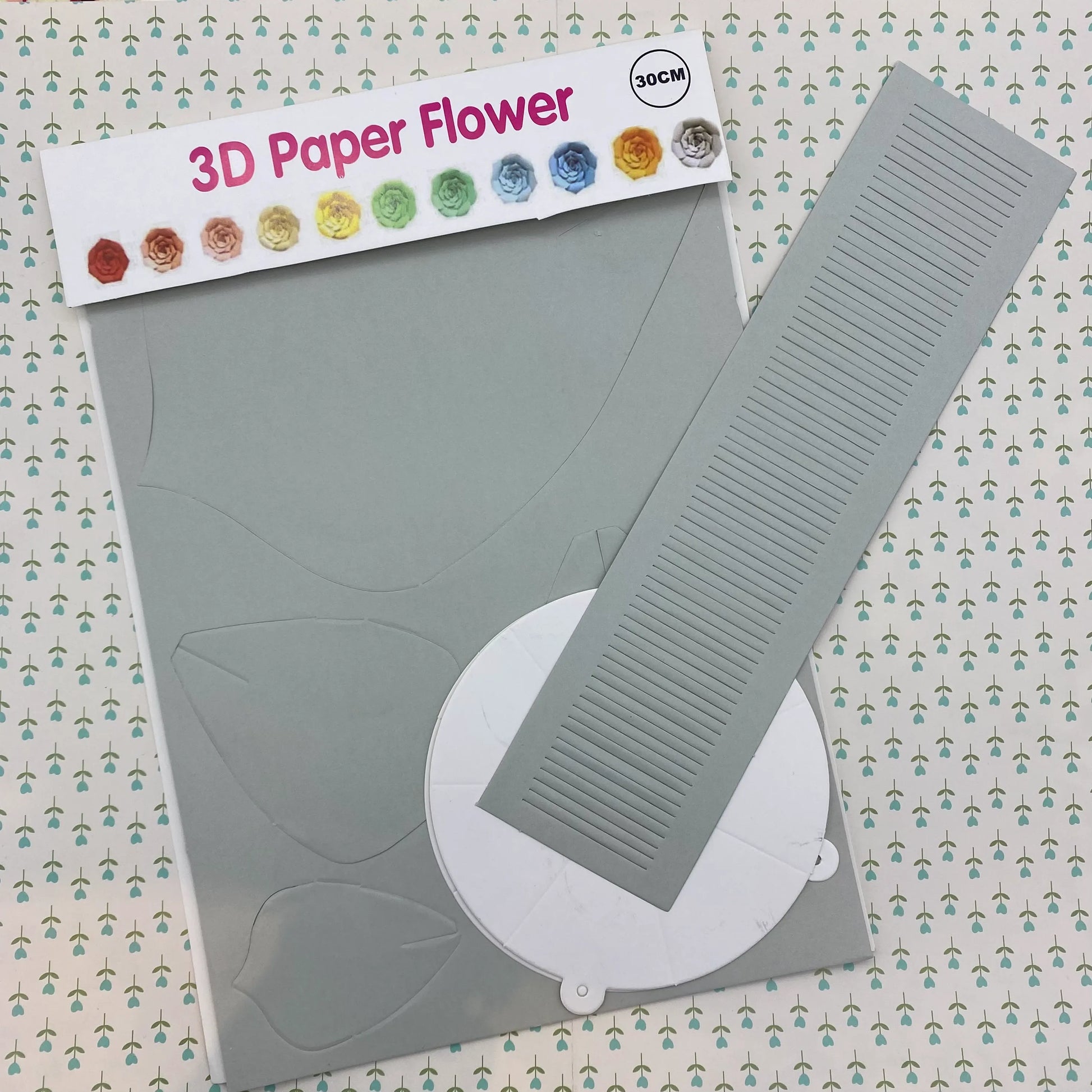 Flores para armar L gris