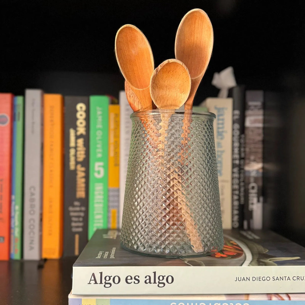 Frasco vidrio rombitos