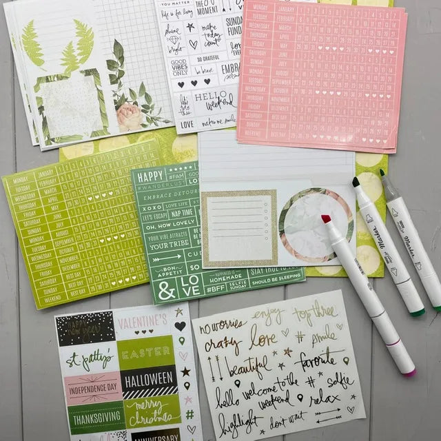 Kit de stickers storyline verde