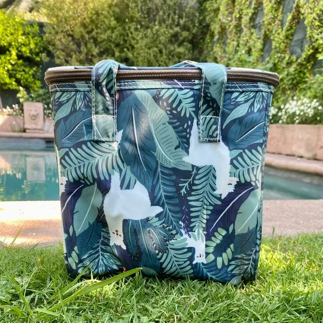 Mini cooler de hule llamas