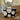 Neceser rectangular hule negro lunares