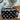 Neceser rectangular hule negro lunares